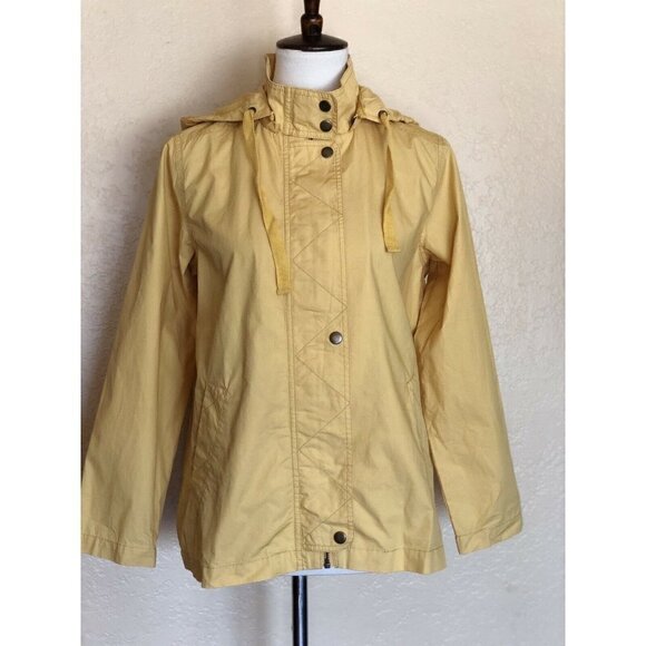 Caslon Women's Petite Yellow Short Techy Cotton Parka Size XXS - Picture 2 of 11